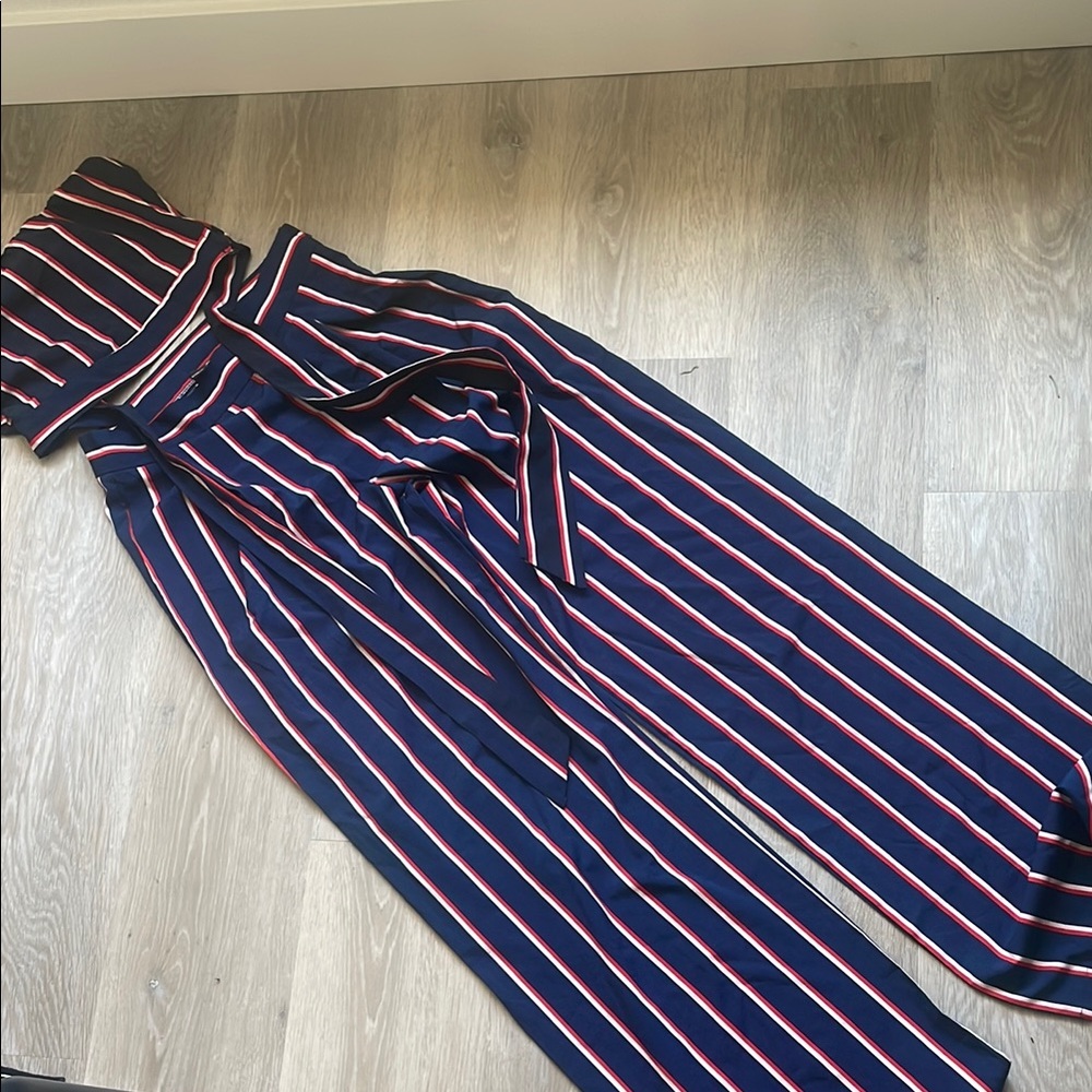 Windsor Blue and Red Wide Leg 2pc